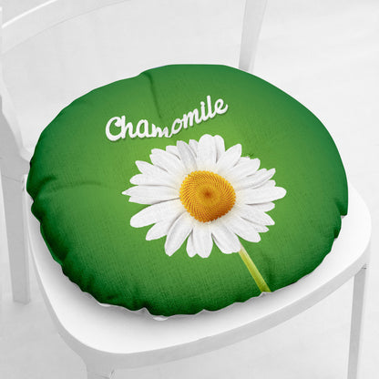 Daisy Thick Square Round Cotton Linen Chair Cushion