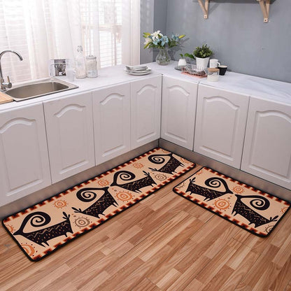 Kitchen carpet bathroom floral stripe floor mat