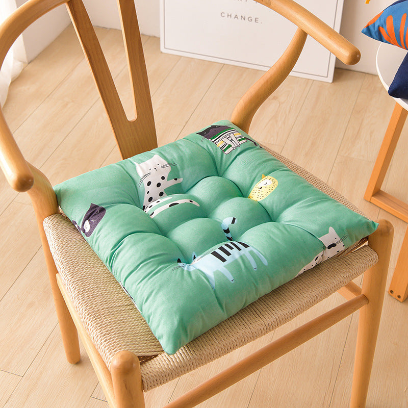 Simple Printed Square Cushion Cartoon Bay Window