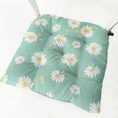 Daisy Thick Square Round Cotton Linen Chair Cushion