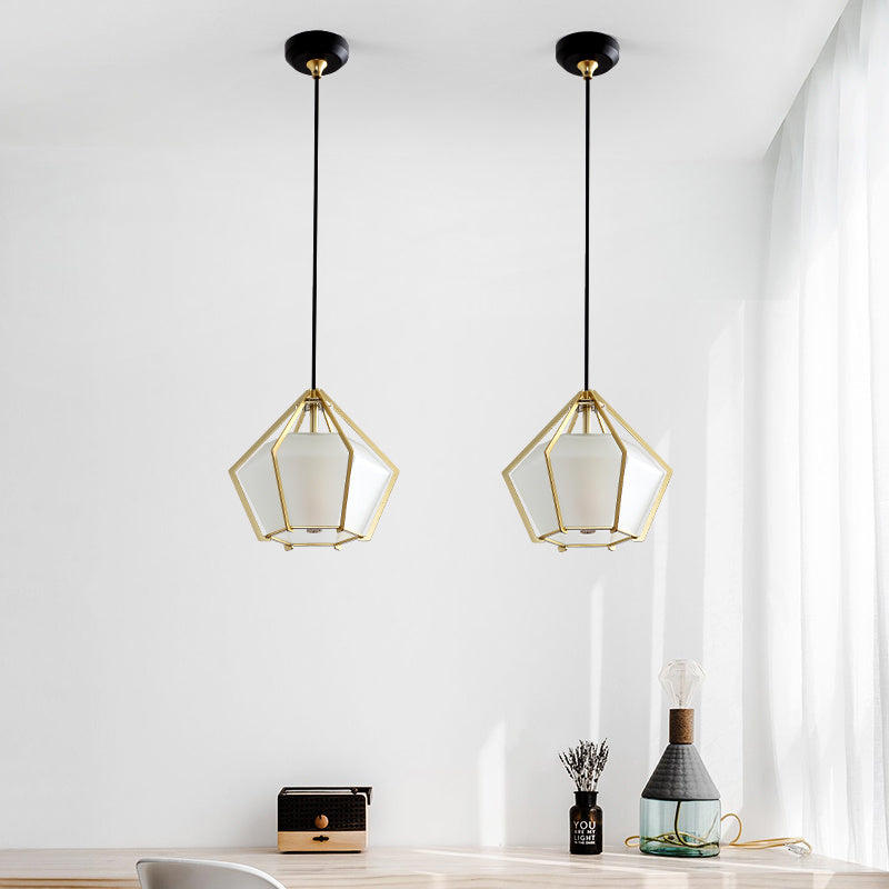 Postmodern Stained Glass Dining Room Chandelier