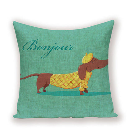 Dachshund Cushion Cover Fungus Sausage