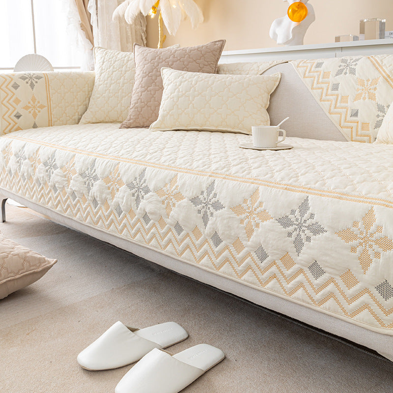 Fabric Cotton Simple Cover Non-slip Sofa Cover