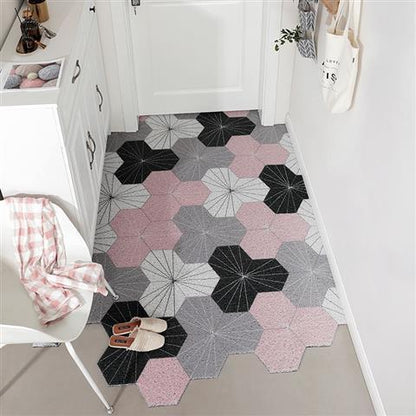 Nordic Door Floor Mat Entryway Silk Ring Foot Carpet