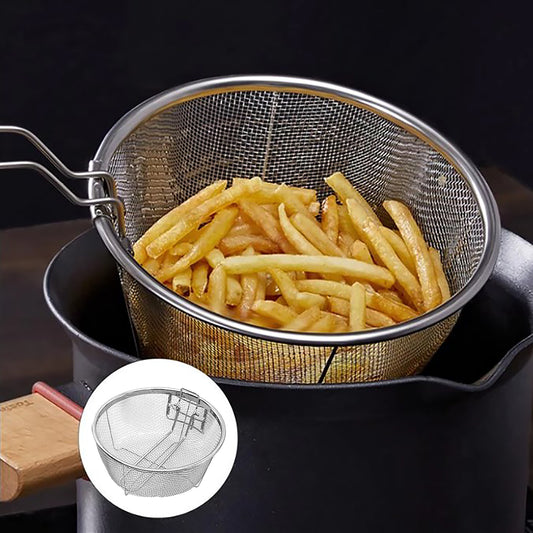 Household Round Frying Basket Can Be Folded