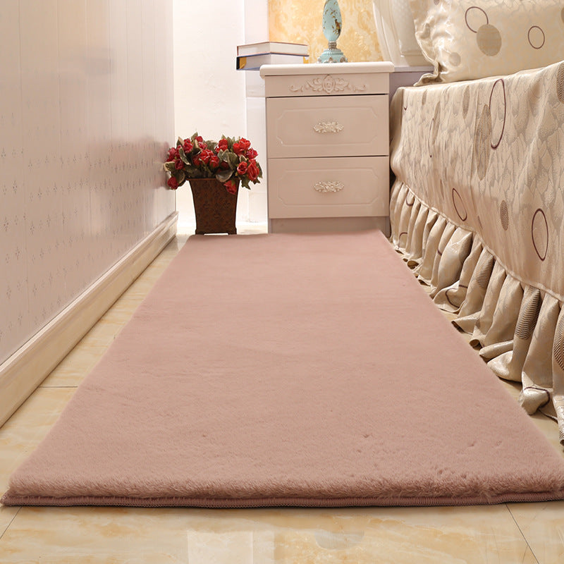 Imitation rabbit fur bedroom bedside blanket