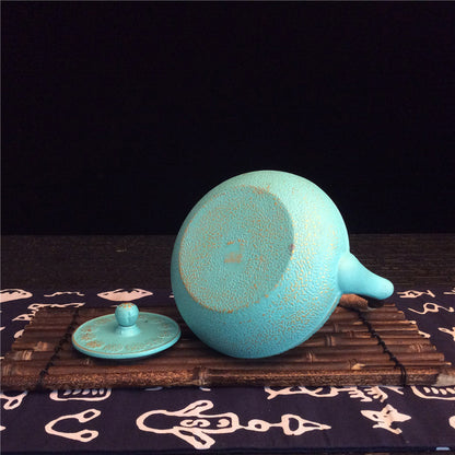 Uncoated Pig Iron Pot Kung Fu Tea Set With Strainer