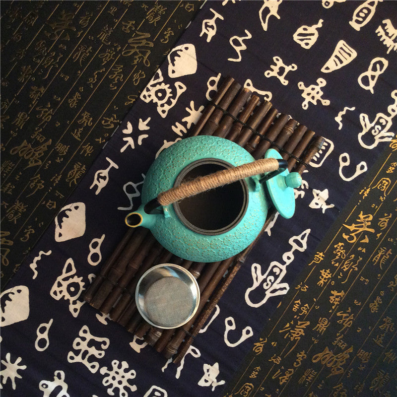 Uncoated Pig Iron Pot Kung Fu Tea Set With Strainer