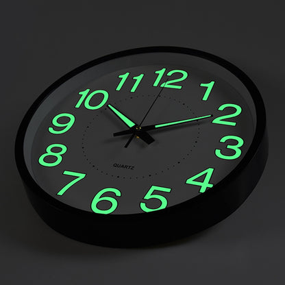 Luminous plastic wall clock