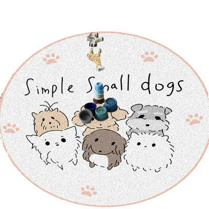 Round Carpet Bedroom Cute Floor Mat Bedside Climbing Pad Thickened