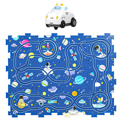 Children's Educational Track Car DIY Assembled Electric Toys