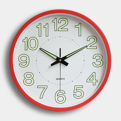 Luminous plastic wall clock