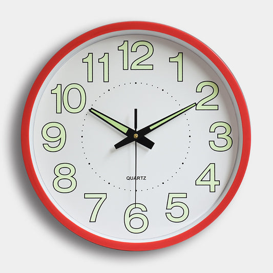Luminous plastic wall clock