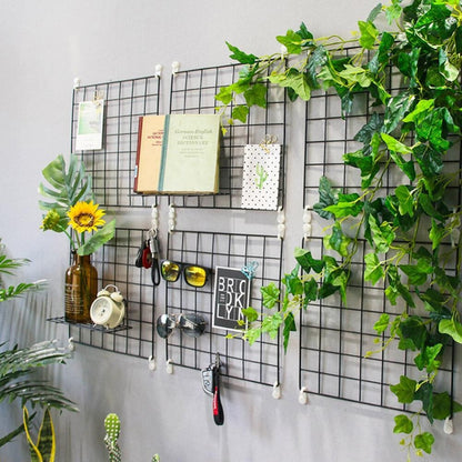 Grid wall storage rack