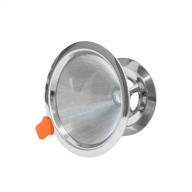 V60 Stainless Steel With Base Filter-free Paper Strainer Coffee Filter