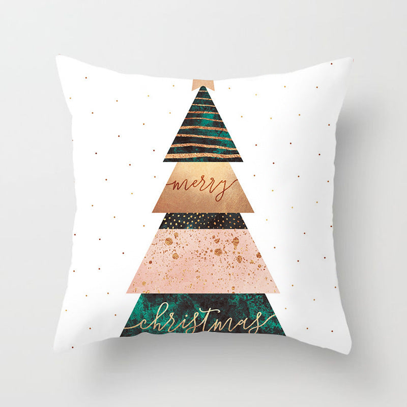 Christmas Nordic Style Peach Skin Fabric Pillow Cover Car Home Sofa Cushion Cover