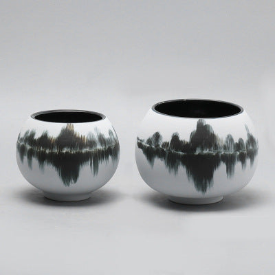 Ink Painting Ceramic Vase Model Room Living Room
