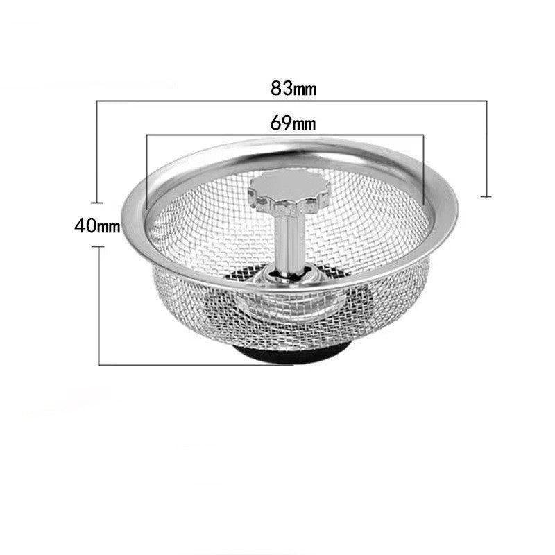 Household Kitchen Stainless Steel Sink Strainer