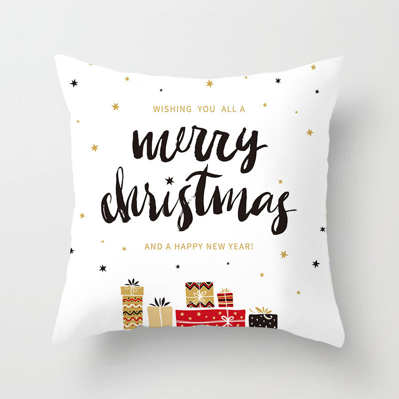 Christmas Nordic Style Peach Skin Fabric Pillow Cover Car Home Sofa Cushion Cover