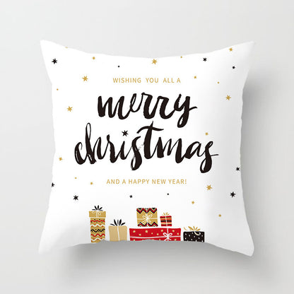 Christmas Nordic Style Peach Skin Fabric Pillow Cover Car Home Sofa Cushion Cover