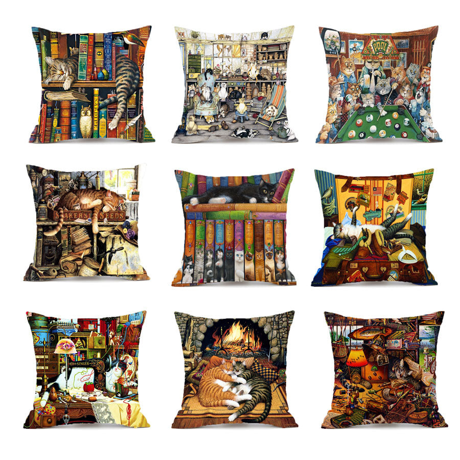 Animal Wolf Series Car Pillowcase Sofa Back Cushion Pillow