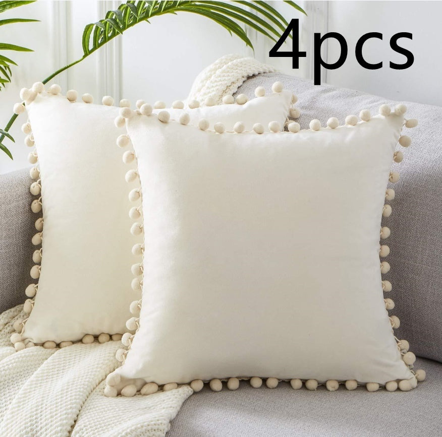 Wind Velvet Solid Color Cushion Cover For Office
