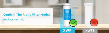AQUA CREST XWF Replacement for GE® XWF, NSF Certified Refrigerator Water Filter