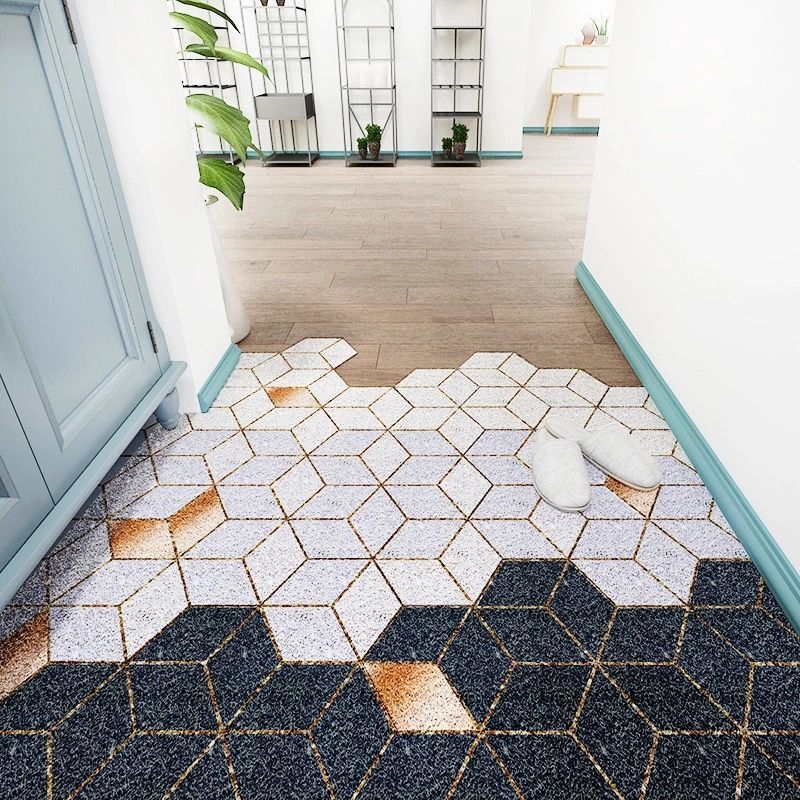 Nordic Door Floor Mat Entryway Silk Ring Foot Carpet