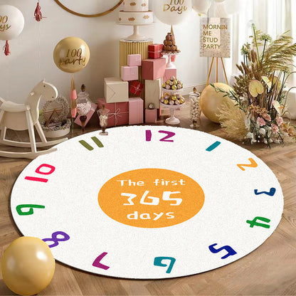 Round Carpet Bedroom Cute Floor Mat Bedside Climbing Pad Thickened