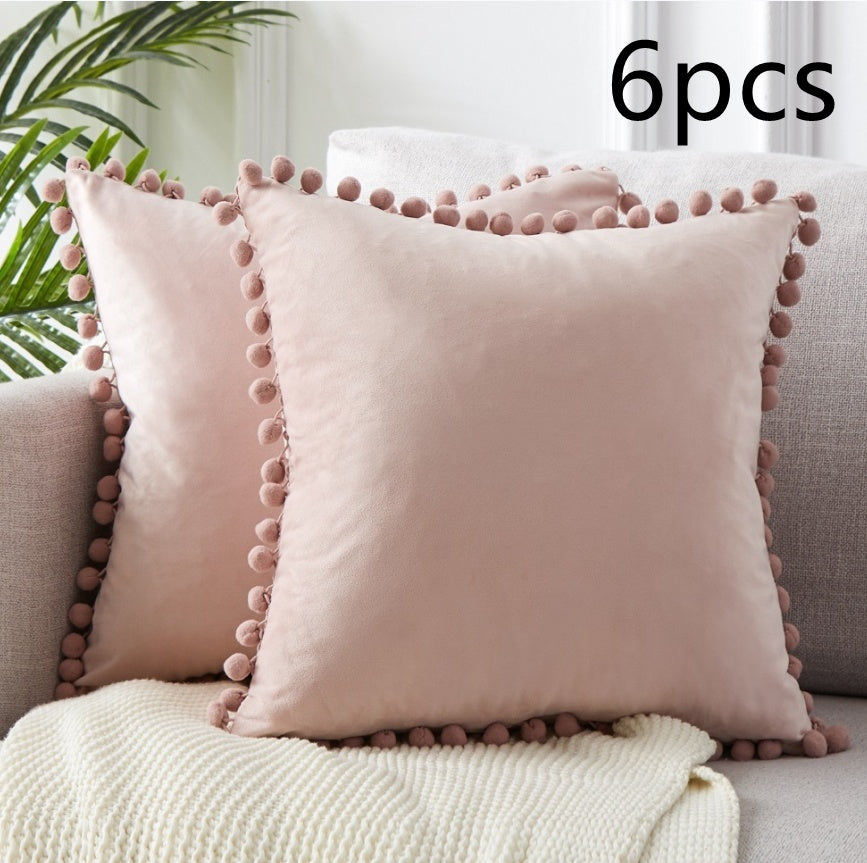 Wind Velvet Solid Color Cushion Cover For Office