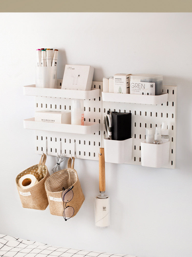 Hole Board Shelf Accessories Wall Grid Storage Rack Wall Hanging
