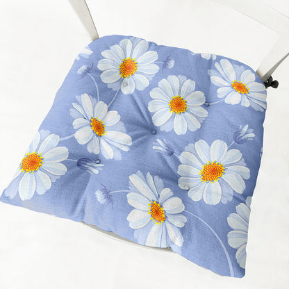 Daisy Thick Square Round Cotton Linen Chair Cushion