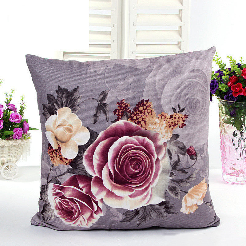 Peony Printing And Dyeing Classic Throw Pillow Cushion Cover