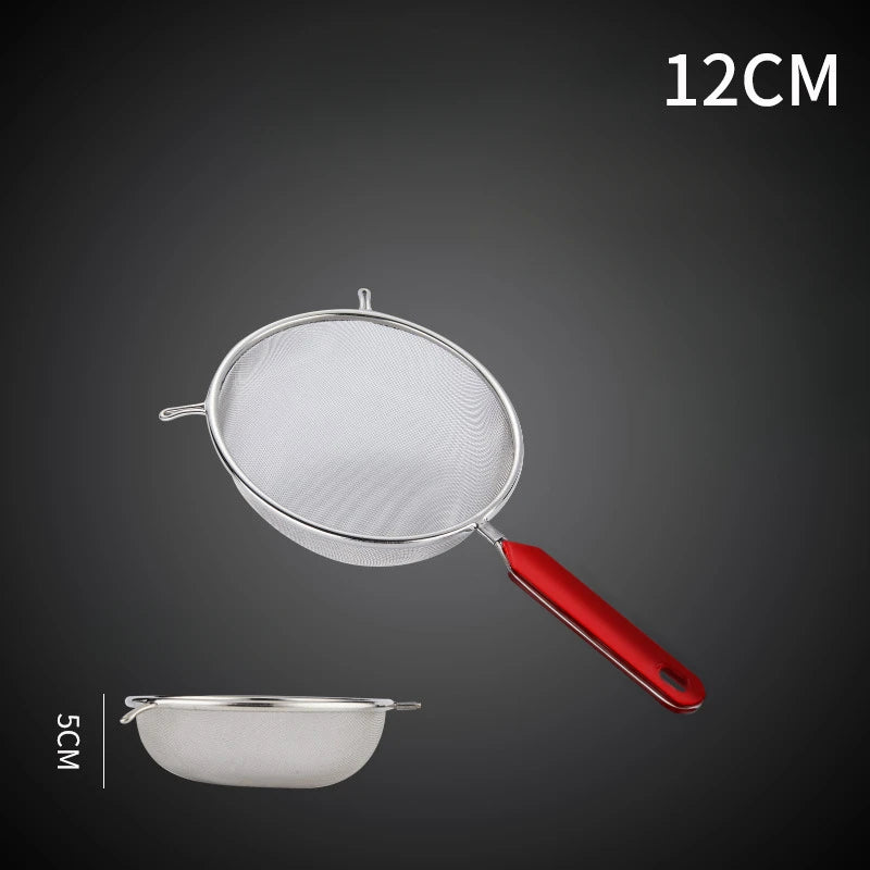 1pc/3pc Fine Mesh Strainer, Flour Sifter, Stainless Steel Sieve, Kitchen Gadgets, Home Kitchen Items
