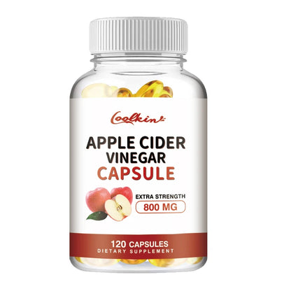 Apple Cider Vinegar - Weight Management, Metabolism Boost, Fat Burning, Appetite Suppressant, Detoxification - 120 Capsules