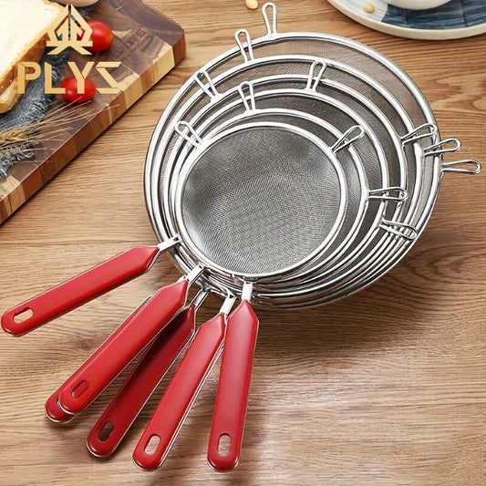1pc/3pc Fine Mesh Strainer, Flour Sifter, Stainless Steel Sieve, Kitchen Gadgets, Home Kitchen Items