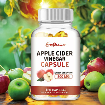 Apple Cider Vinegar - Weight Management, Metabolism Boost, Fat Burning, Appetite Suppressant, Detoxification - 120 Capsules