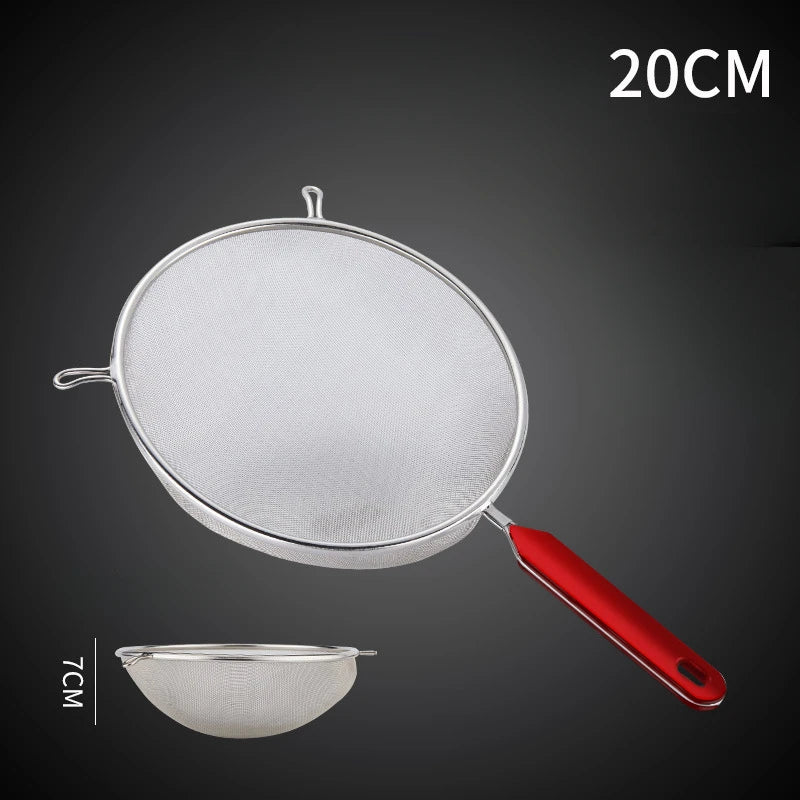 1pc/3pc Fine Mesh Strainer, Flour Sifter, Stainless Steel Sieve, Kitchen Gadgets, Home Kitchen Items