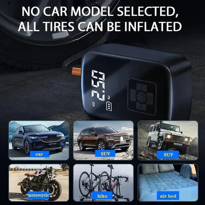 LEIBOO Wireless Car Air Compressor Air Pump Electric Tire Inflator Pump for Motorcycle Bicycle AUTO Tyre with Digital Display