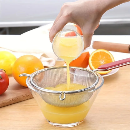 1pc/3pc Fine Mesh Strainer, Flour Sifter, Stainless Steel Sieve, Kitchen Gadgets, Home Kitchen Items