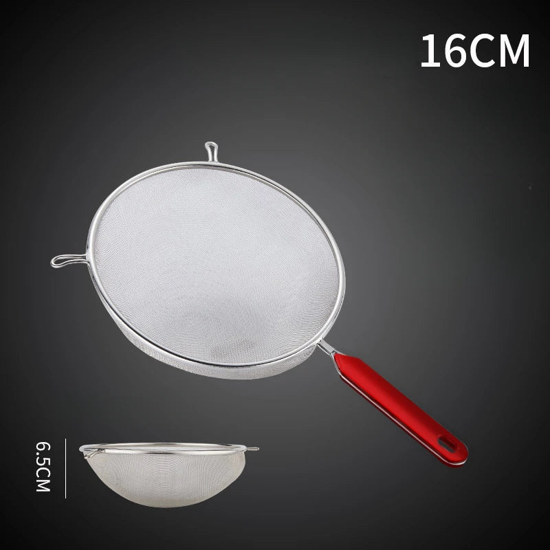 1pc/3pc Fine Mesh Strainer, Flour Sifter, Stainless Steel Sieve, Kitchen Gadgets, Home Kitchen Items