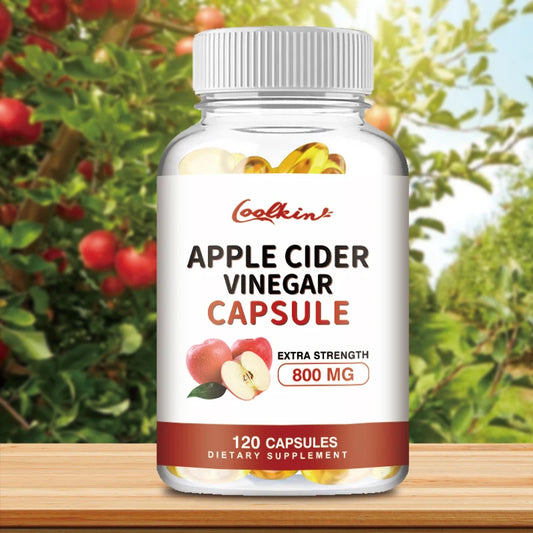 Apple Cider Vinegar - Weight Management, Metabolism Boost, Fat Burning, Appetite Suppressant, Detoxification - 120 Capsules