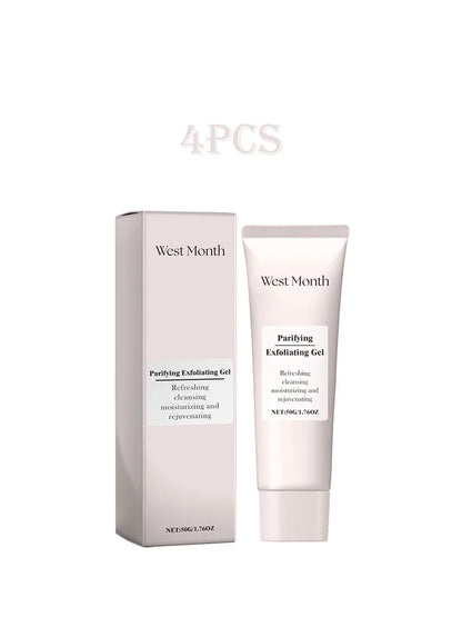 West&Month 50g Purifying Exfoliating Gel Cleaning Pores Blackhead Dark Dead Skin Remover Repair Cleans Dirt Oil Face Body Gel