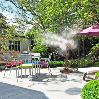 Free Shipping Portable Misting Kit For Fan with 5pcs Brass Sprinkler Nozzles and 1pc Mini Quiet Pump for Misting Cooling System