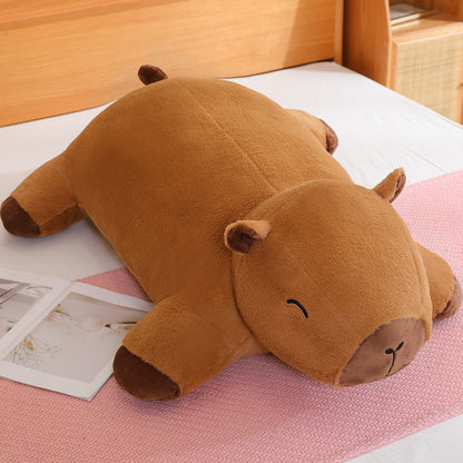 Plush Capybara Floor Mat Bed With Leg-supporting Large Capybara Capybara Pillow
