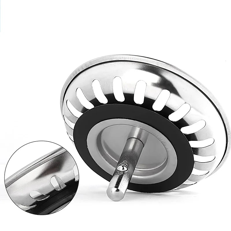 2/1Pcs Bathroom Sink Strainer Stainless Steel Pool Bathtub Drain Hair Catcher Stopper Waste Sink Filter Plug Kitchen Accessories