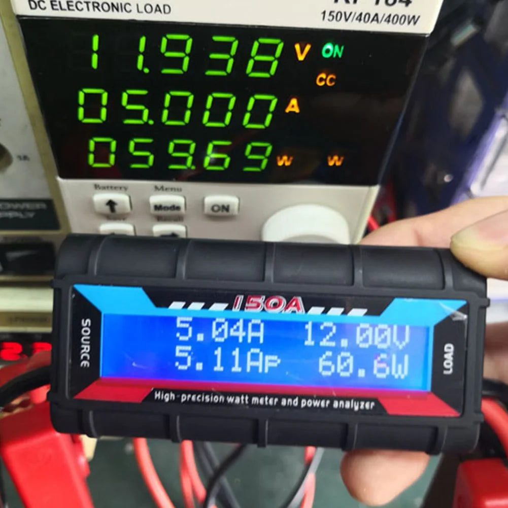 1PC 150A  0-60V High Precision Watt Meter Power Analyzer Backlight LCD Screen Digital Wattmeter Power Analyzer Voltmeter Ammeter