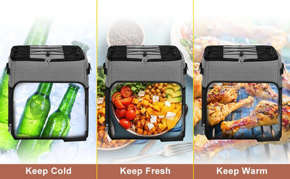60 Can Large Soft Cooler Bag -Heat Preservation Refrigeration Bag Waterproof Collapsible All-Terrain Cart with Wheels for Beach