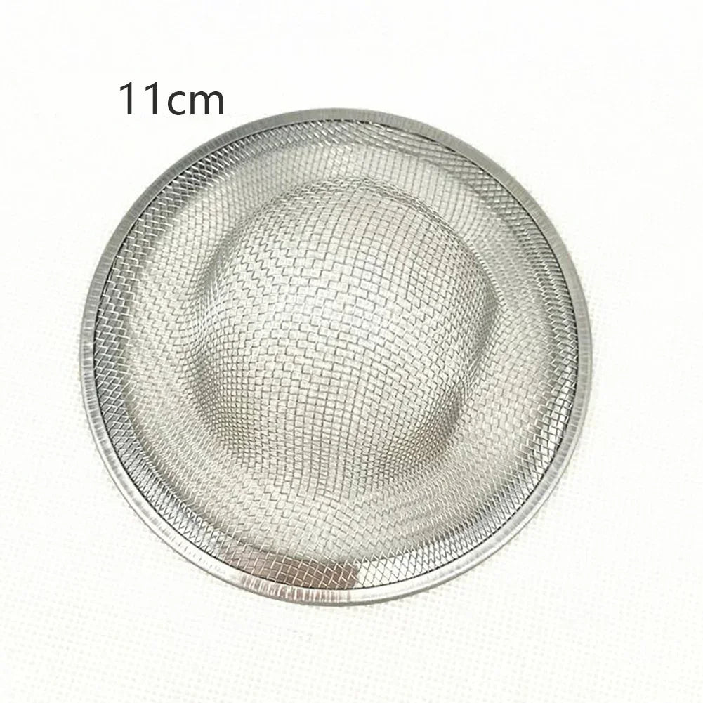 New Kitchen Sink Strainer Stainless Steel Flume Filter Mesh Trap Bathtub Wash Basin Sundries Drain Hole Strainer Kitchen Gadget