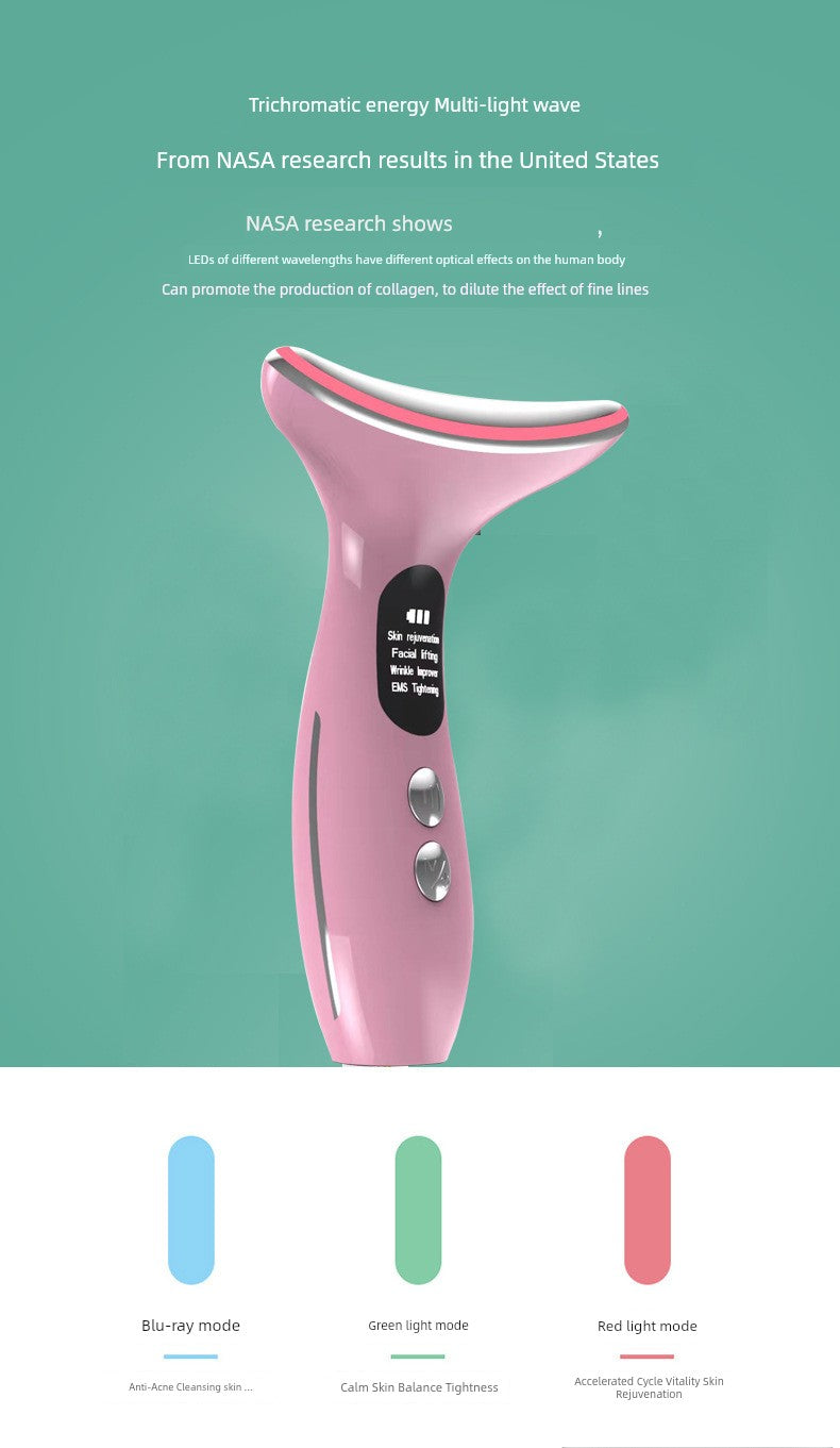 Beauty Instrument For Home Facial Beauty Neck Massage Instrument Neck Pattern French Pattern Lifting and Tightening Handy Gadget Eye Inductive Therapeutical Instrument